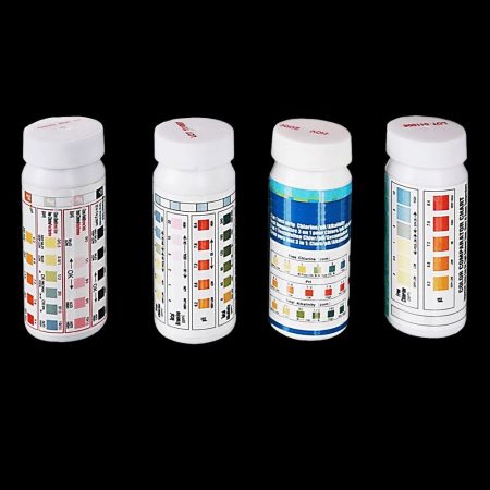 Vízelemző tesztcsíkos  multi: pH, TCl, FrCl/Br, TA, TH, 50db